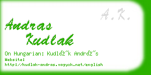 andras kudlak business card